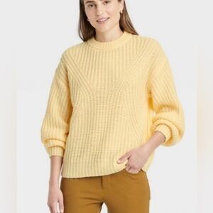 a new day Sunny Yellow Crew Neck Sweater